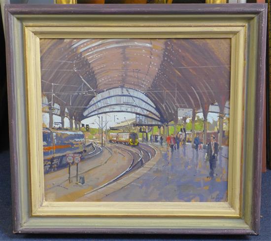 Ian Cryer ROI (b.1959) York Station 40 x 45cm